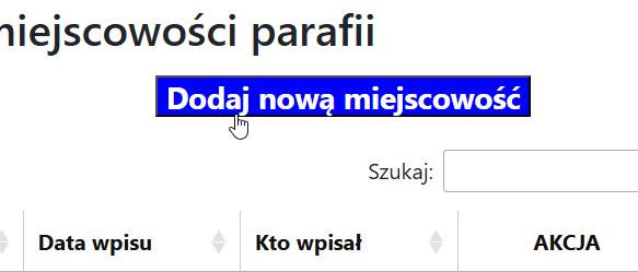 Przycisk dodawania miejscowości